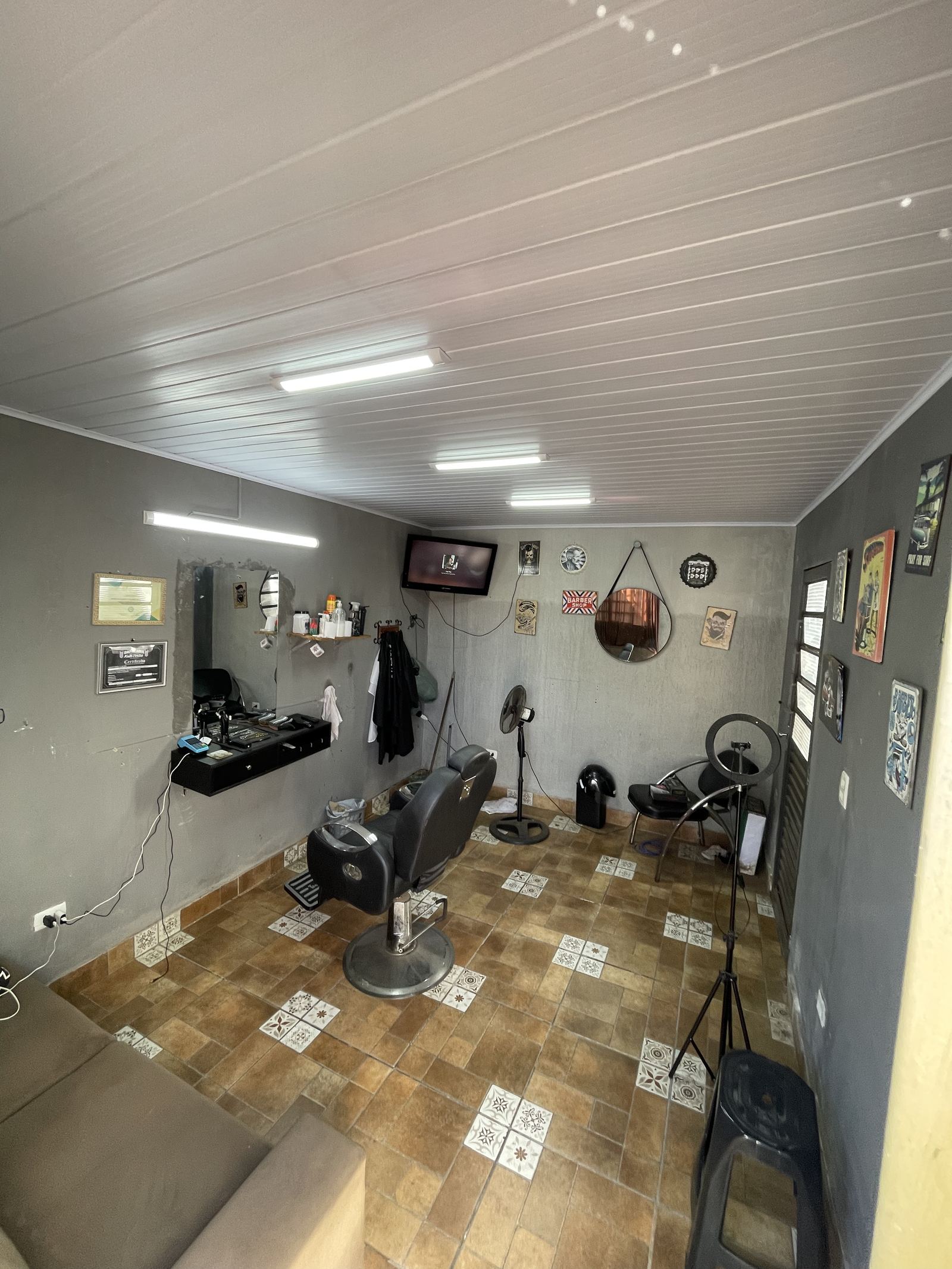 Ambiente interno da New Style Barbearia